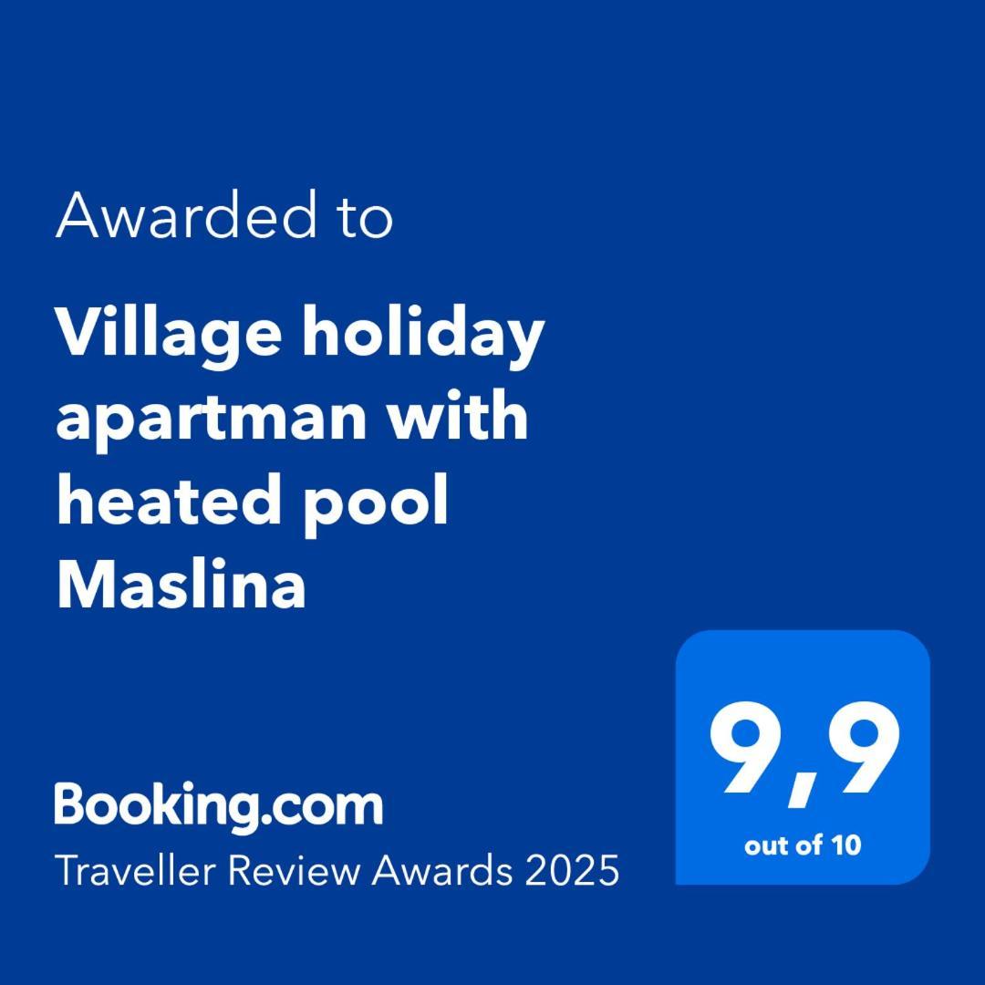 Village Holiday Apartman With Heated Pool Maslina Kostanje Exterior photo